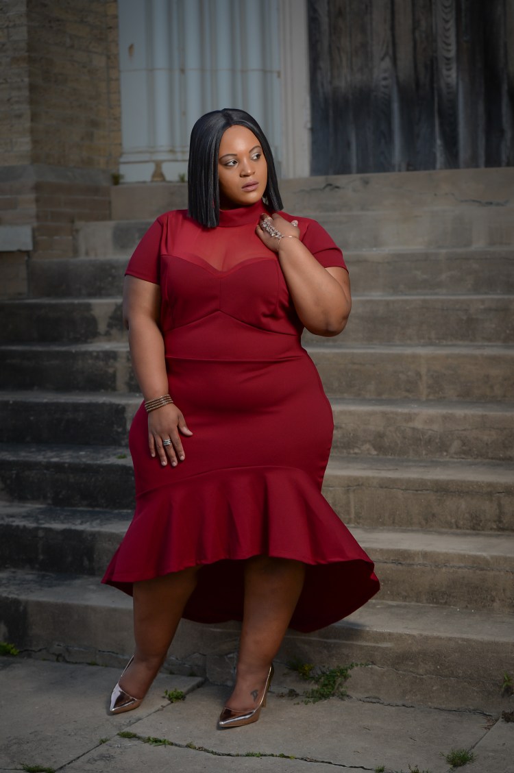 Shein - Maroon Dress-0074